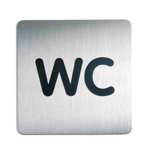 DURABLE PICTO 'WC' 150x150 mm, 495723 silber