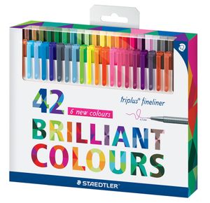 STAEDTLER Fineliner triplus BRILLIANT COLOURS 42er Etui