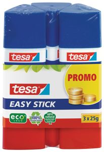 tesa ecoLogo Easy Stick Klebestift lösungsmittelfrei Promo-Pack 3 x 25 g