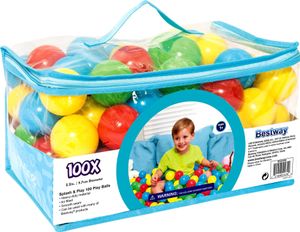 Bestway Hracie loptičky Splash and Play 100 ks 6,5 cm Viacfarebné