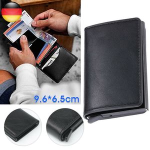 Melario Slim Wallet Mini Kreditkartenetui Portemonnaie RFID Portmonee Schwarz