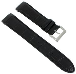 Casio Edifice Uhrenarmband 22mm XL | Leder schwarz Rundanstoß EQB-500L