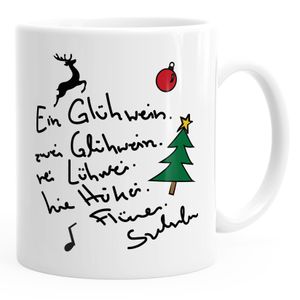 Kaffee-Tasse Ein Glühwein swei Glühwein-Tasse Weihnachten MoonWorks® weiß unisize