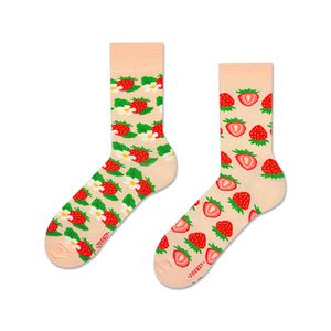 Damensocken "Erdbeere", Größe 36-40, bunte Socken mit lustigem Muster