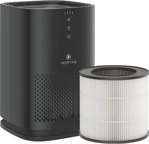 Medify Air MA-14 Luftreiniger – 70 m³/h Luftfilter – HEPA H13 – Ideal gegen Allergien, Staub und als Air Purifier – Raumluftreiniger für Wohnung – 3 Stufen + Schlafmodus – Schwarz Medify Air MA-14 Luftreiniger – 70 m³/h Luftfilter – HEPA H13 – Ideal gegen Allergien, Staub und als Air Purifier – Raumluftreiniger für Wohnung – 3 Stufen + Schlafmodus – Schwarz
