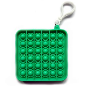 Fidget Toys Push Pop Schlüsselanhänger - Antistressspielzeug Viereck Grün