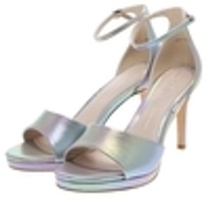 Buffalo Damen Sandalette vegan silber mermaid