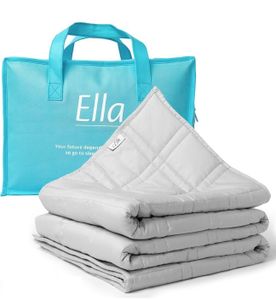 Ella Gewichtsdecke 135x200cm 9kg - Anti Stress Therapiedecke - Schwere decke aus 100% Baumwolle - Entspannungsdecke für tiefen Schlaf und bessere Erholung - Für Männer & Frauen von 75-110kg