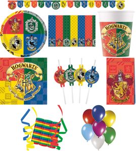 158-tlg. Set Kindergeburtstag Party Feier Fete Deko Motto Harry Potter Hogwarts Houses