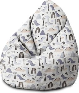 Sitzsack Kinder mit füllung, Bodenkissen Kinder Sitzsack, Sitzsack Kinderzimmer 70x70x105 cm, Bean Bag Kinder, Kindersitzsack, Sitzkissen Boden Kinder, Pastel Kids Dinosaur