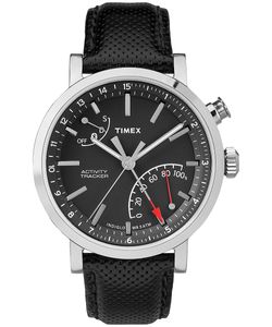 Timex Multi Zifferblatt Herrenuhr Schwarz/Schwarz Leder TW2P81700
