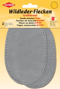 KLEIBER Wildleder-Aufnähflecken 100 x 125 mm grau 2 Stück