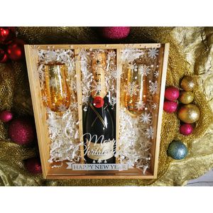 Moet et Chandon champagne gift box / Impérial Brut /  flute ARTLAND /   Snowflake