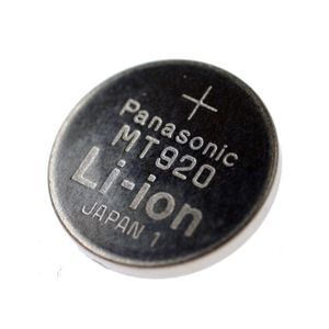 Batéria Panasonic MT920, kondenzátorová batéria GC920 0,33F, upozorňujeme na rozmery 9,3 x 2,1 mm, bez spájkovacieho štítku