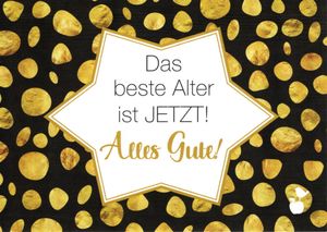 Postkarte MainSpatzen "Das beste Alter ist JETZT! Alles Gute!"