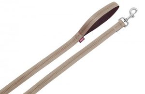Nobby Leine "Soft Grip", beige / chocolate, L: 120 cm; B: 15 mm; 78514-83