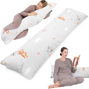 Vankúš na bočný spánok Tehotenský vankúš 40x145 cm - Útulný vankúš Vankúš na spanie Tehotenský vankúš Kojenecký vankúš Vankúš s poťahom pre bočných spáčov a dospelých