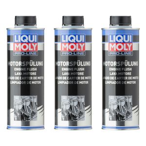LIQUI MOLY 3x Pro-Line Motorspülung 500ml Motoröl Additiv Diesel/-Benzin-Motoren