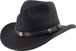 SCIPPIS  MACKAY Wollhut Westernhut Cowboy Stadthut Hut Filzhut Freizeithut Reiter schwarz XL