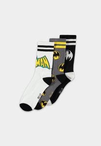 DC Comics Socken 3er-Pack Crew Socks Batman Logos (39-42)