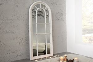 Nástěnné zrcadlo Castillo 140cm šedé vintage bílé 36881