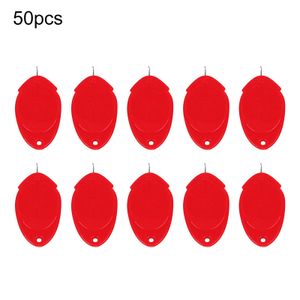 50pcs Nadel -Threader kleine tragbare leichte Nadel -Fadener -Nähmaschinen -Kunststoffwerkzeuge für Zuhause-Rot