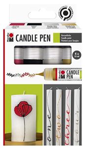 Marabu Kerzenmalfarbe "Candle Liner" 4er Set