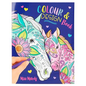 Depesche 12452 Pferd Miss Melody Colour & Design Book Malbuch Kreativbuch