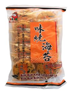 [ 135g ] BIN BIN Würzige Reiscracker mit Seetang / Spicy Rice Crackers with Seaweed