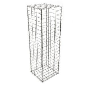 Wiltec gabion 100 x 30 x 30 cm wykonany z siatki drucianej, ocynkowane ogniowo ogrodzenie gabionowe, kamienny kosz na ścianę gabionową, gabionowy ekran prywatności i gabionowe podniesione łóżko