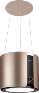 Klarstein Skyfall Smart digestor - voľne zavesený digestor, recirkulácia/odvod vzduchu, ovládanie aplikáciou a gestami, 45 x 42 cm (ØxŠ), 402 m³/h, 200 W, 3 úrovne, LED osvetlenie, zlatá farba