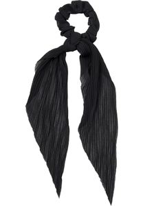 styleBREAKER Damen Haargummi plissiert mit Schleife im Retro Style, elastisch, Scrunchie, Zopfgummi, Haarband 04027014, Farbe:Schwarz