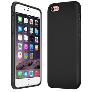Hülle Apple iPhone 6 / 6s Handy Schutz Cover Silikon Gel Case Handyhülle Tasche, schwarz