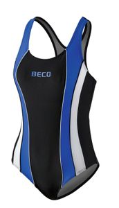 BECO Badeanzug Schwimmanzug Einteiler Größe 48 blau/schwarz