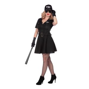 Polizistin Kostüm Polizei FBI Cop Beamtin Special Agent Damen Karneval Fasching 38