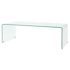vidaXL Konferenční stolek z tvrzeného skla 98x45x30 cm Transparentní