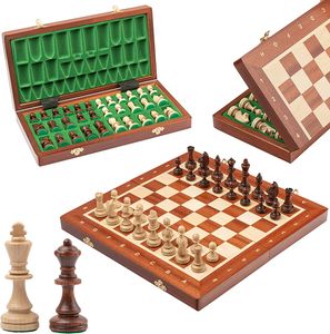 Ohromující TOURNAMENT No.3 Profesionální dřevěná šachová sada s figurkami Staunton 35 cm