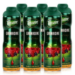 Teisseire Getränke-Sirup Grenadine 600ml - Intensiv im Geschmack (6er Pack)