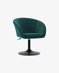 Lounge Sessel Clubsessel Cocktailsessel Drehsessel Sessel Kunstleder Samt, Farbe:Petrol, Material:Samt