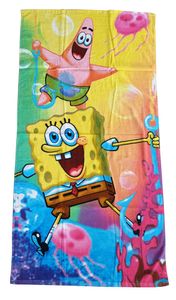 Spongebob Schwammkopf und Patrick Handtuch Badetuch 70 x 140 cm 100 % Baumwolle