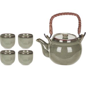 Čajník 700 ml, keramika, 4 hrnčeky v súprave