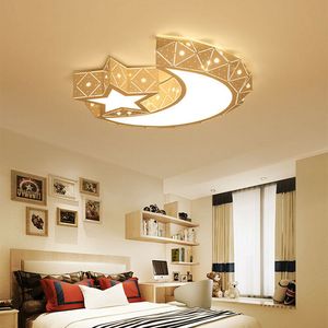 LED akrylové stropní světlo Stropní svítidlo s dálkovým ovládáním 3-barevné stmívatelné měsíční hvězdy Kreativní dětská lampa Ložnice Školka Světlo