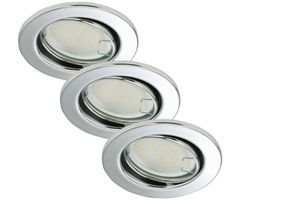 Einbauleuchte Briloner Attach LED Downlight 3er Set Deckenlampe Chrom