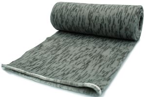 Bedruckter Fleece-Stoff feine Streifen, Grau 50 x 155 cm