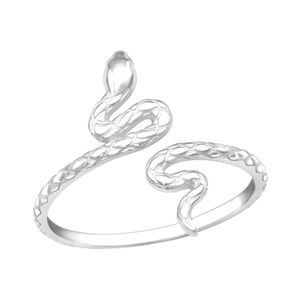 Ring Schlange Silber 925, Ringgröße:54 (17.2 mm Ø)