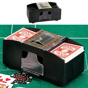 Karten Mischmaschine Spielkartenmischgerät elektrisch 2 Decks 20x10x9,5cm batteriebetrieben Mischgerät Karten mischen