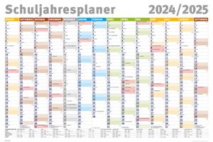 Schuljahresplaner 2024/2025 Wandplaner Kalender Poster - 91,5x61 cm gerollt