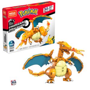Mega Construx Pokémon Glurak, Bauset, Bausteine, Sammelfigur, 223 Teile