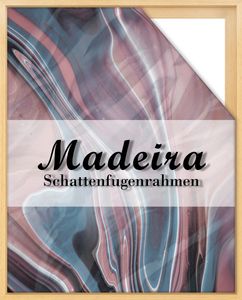 Schattenfugenrahmen Madeira - 30x30 cm, Natur Lackiert