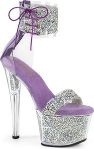 SKY-327RSI Damen Sandale von Pleaser, Silber Lila , EU 35, US 5
